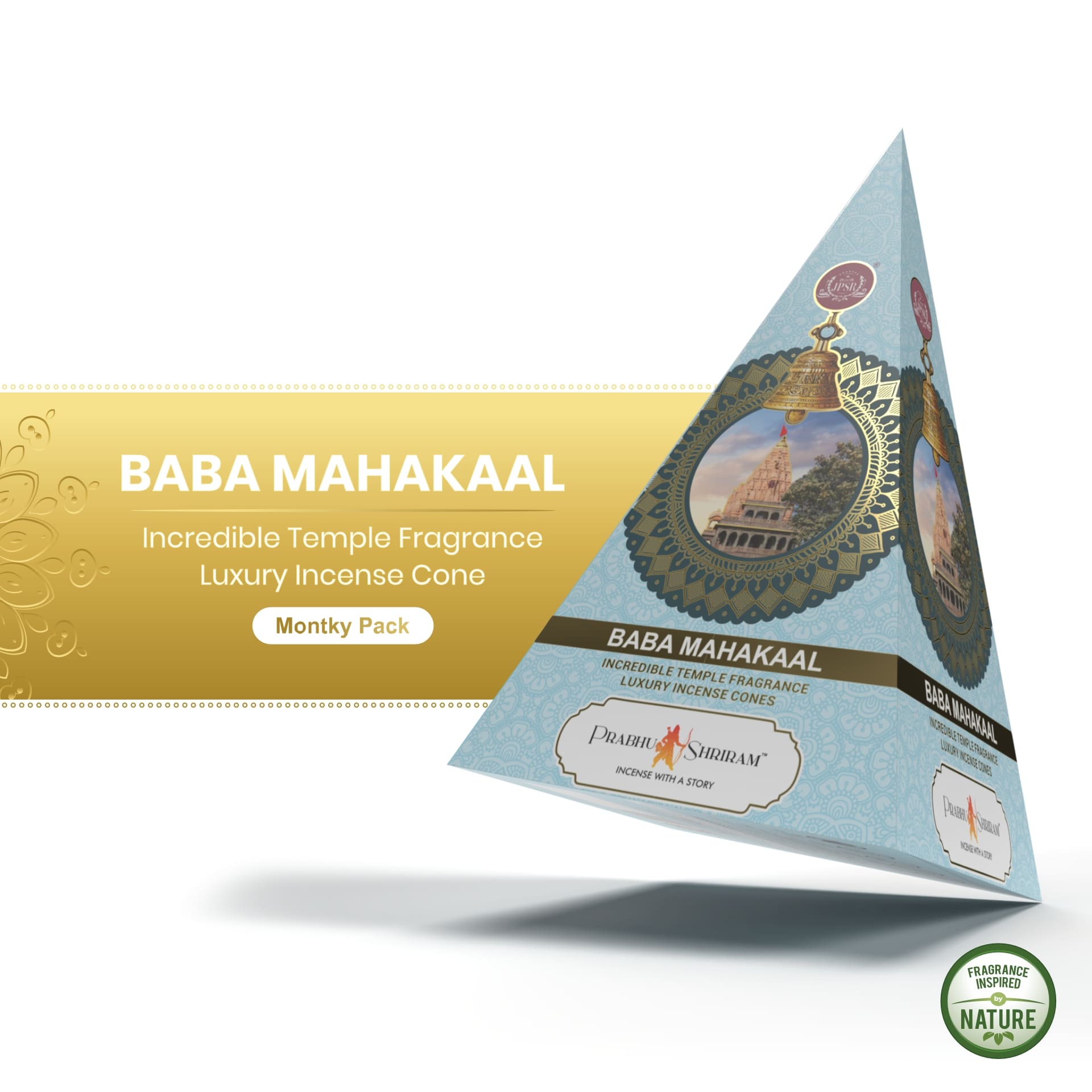 JPSR Prabhu Shriram Baba Mahakaal Pyramid Luxury Incense Cone
