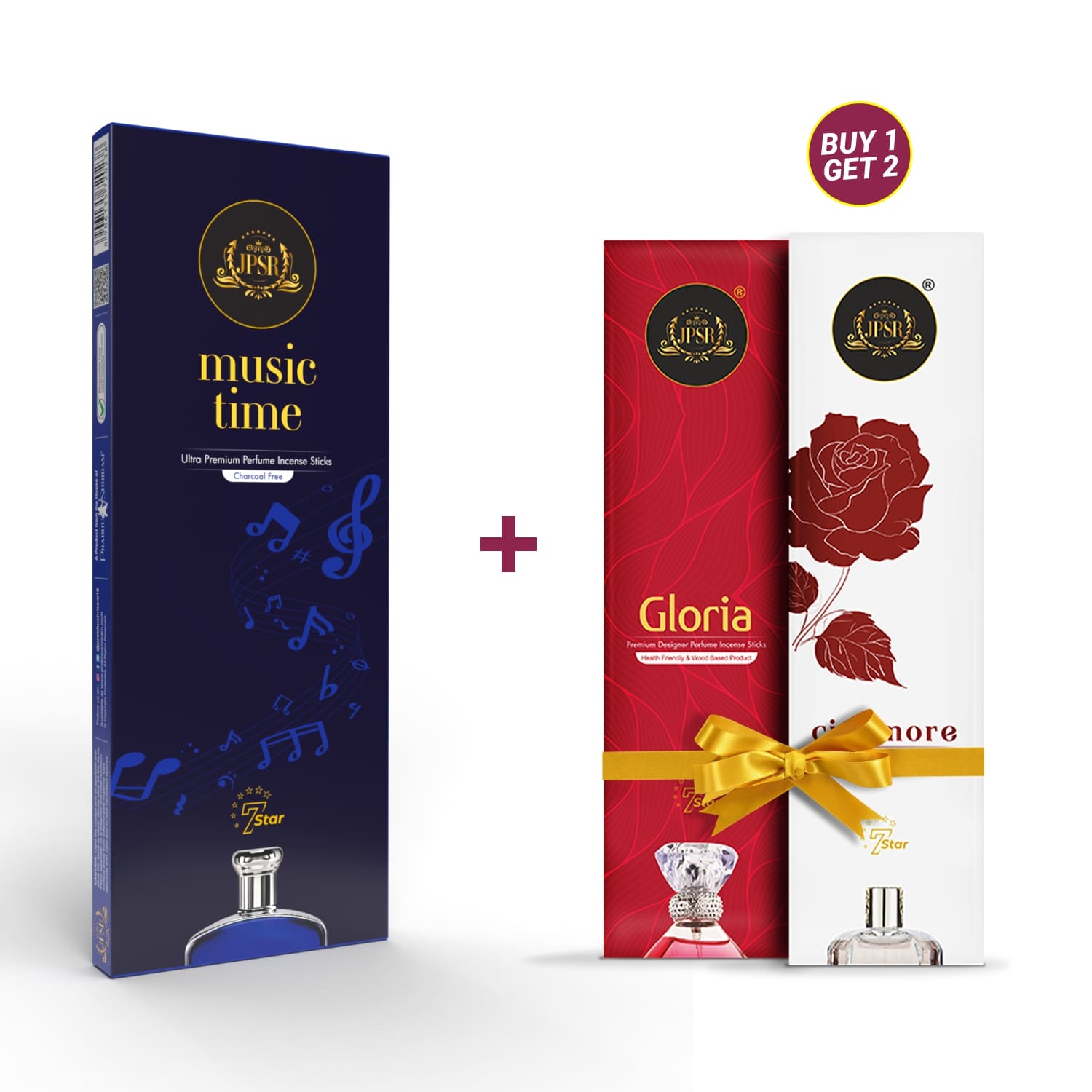JPSR Prabhu Shriram Music Time International Perfume Incense Sticks| Buy1 - Get -2(Gloria & Bloom)