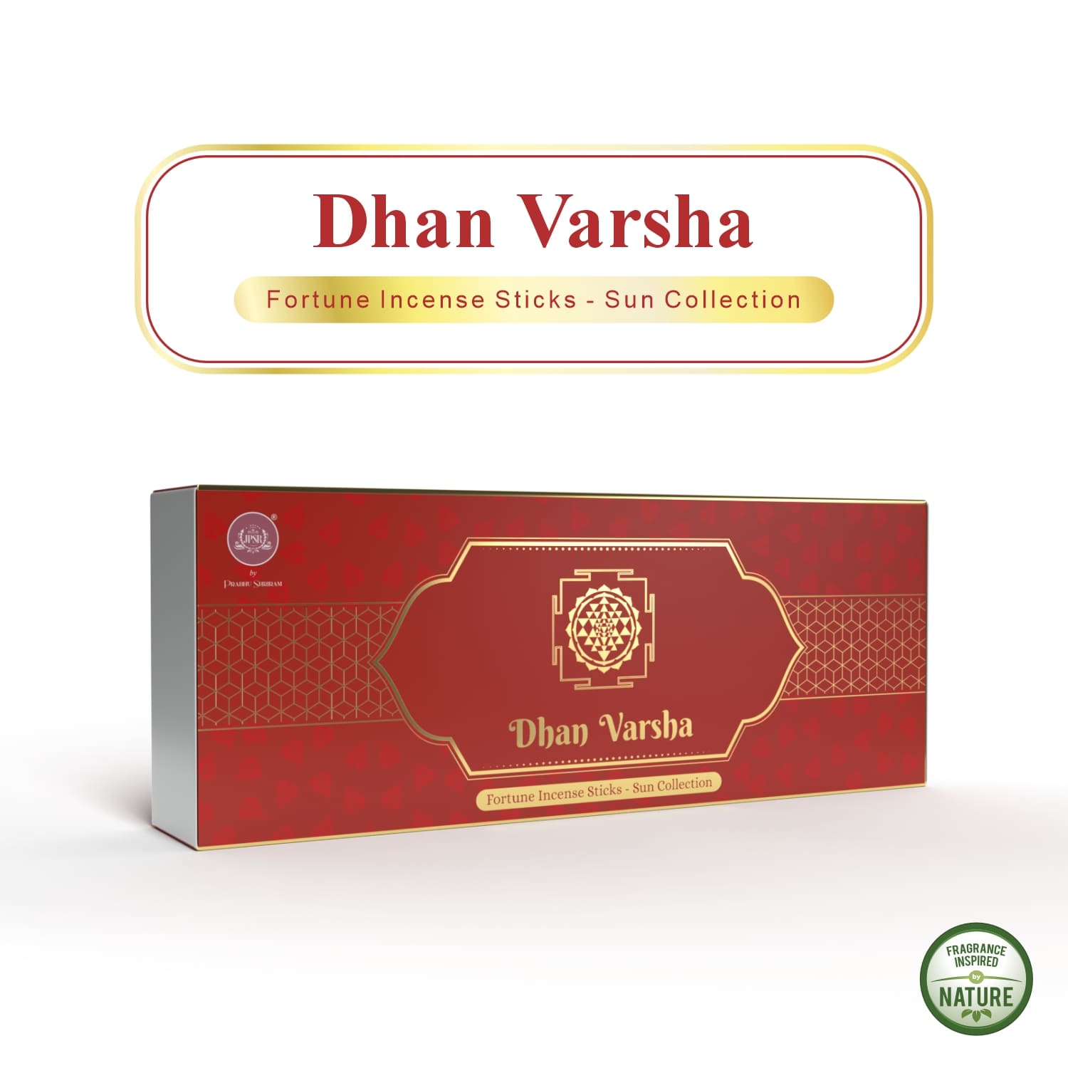 JPSR Dhan Varsha Sun Collection Fortune Incense Sticks – Set for 5