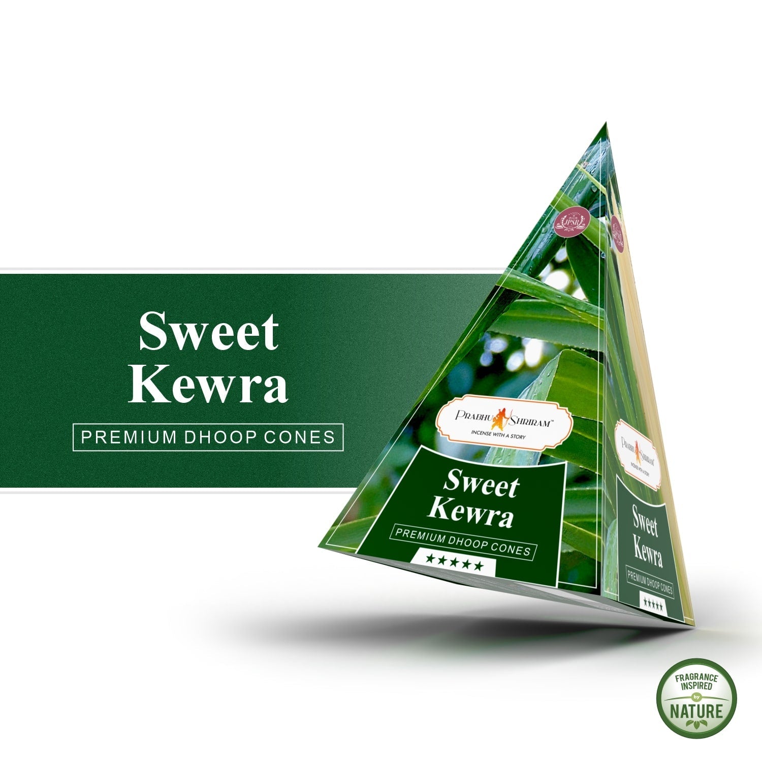 JPSR Prabhu Shriram Sweet Kewra Pyramid Luxury Incense Cones