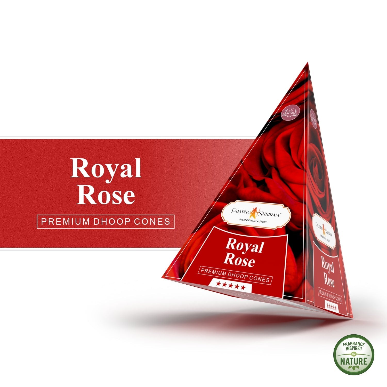 JPSR Prabhu Shriram Royal Rose Pyramid Luxury Incense Cones