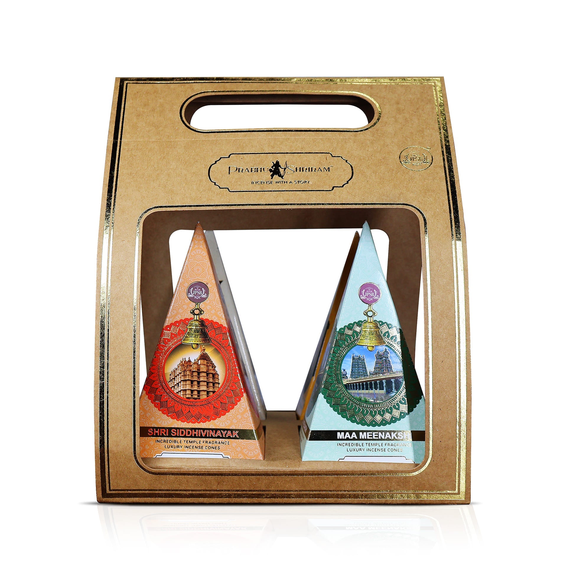 JPSR Prabhu Shriram Ganesh Chaturthi Collection — Exclusive Incense Cones Gift Set with Diffuser (Pack of 4)