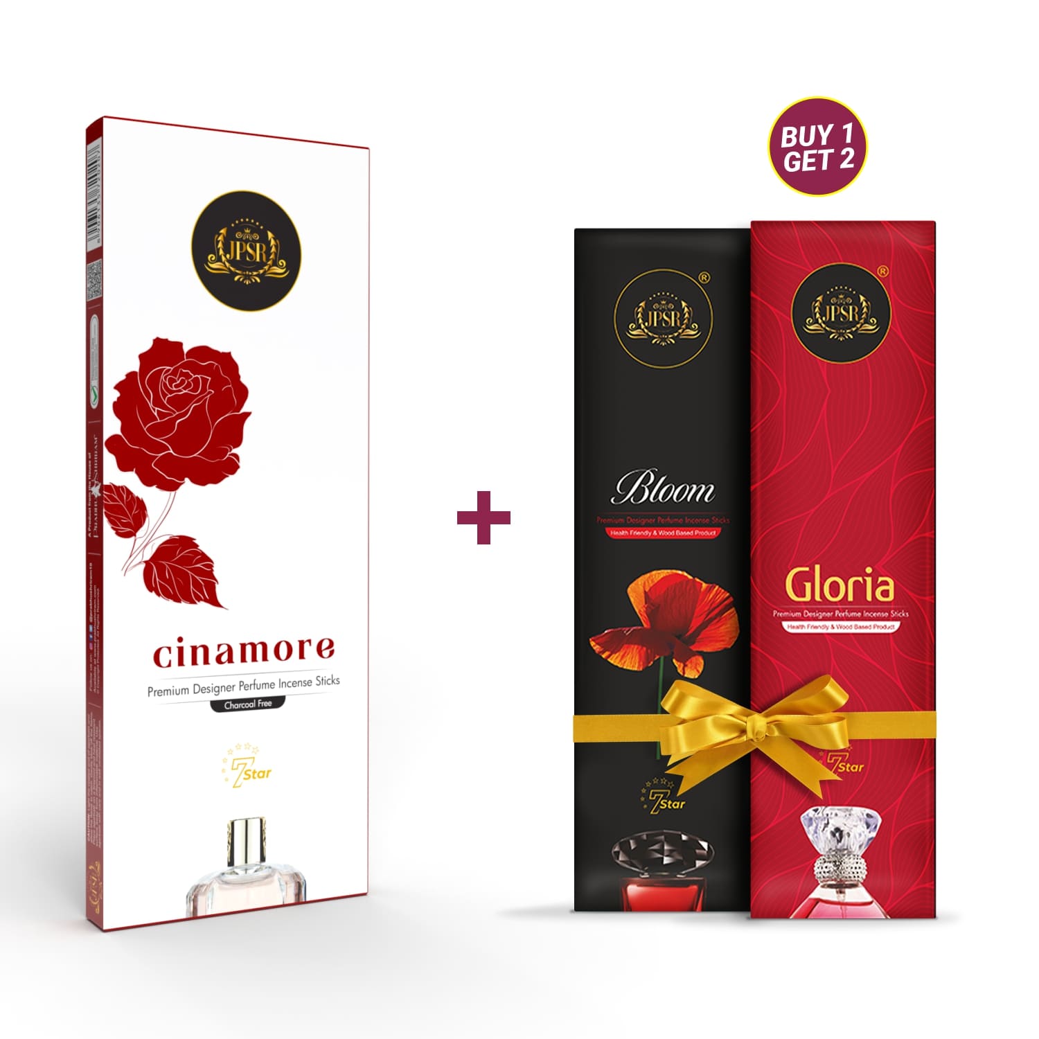 JPSR Prabhu Shriram Cinamore International Perfume Incense Sticks| Buy1 - Get -2(Bloom & Music Time)