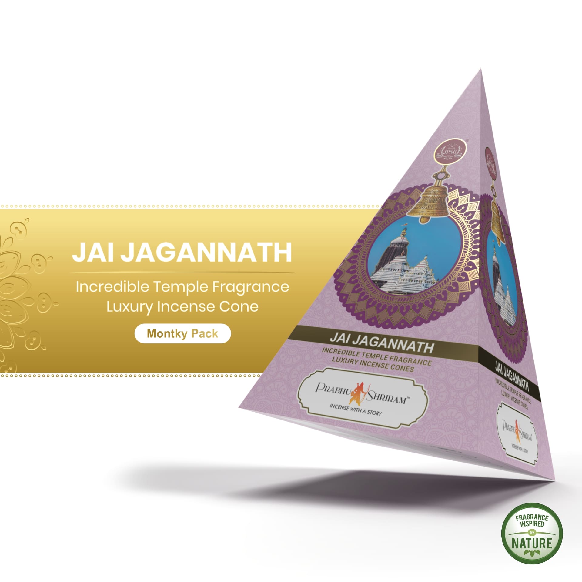 JPSR Prabhu Shriram Jai Jagannath Pyramid luxury Incense Cone