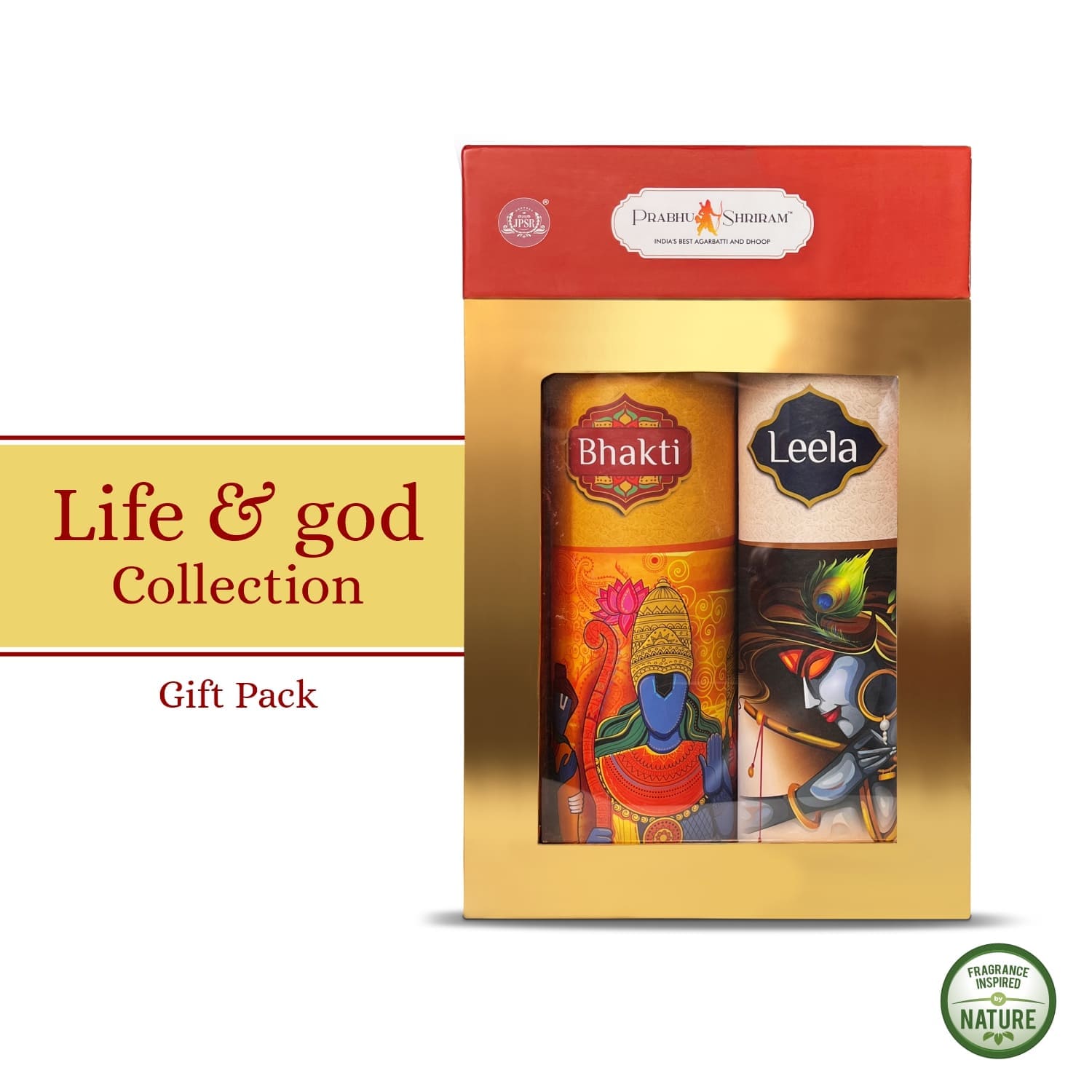 JPSR Prabhu Shriram Life & God Collection Luxury Incense Sticks Bhakti & Leela Gift Box – Pack of 2