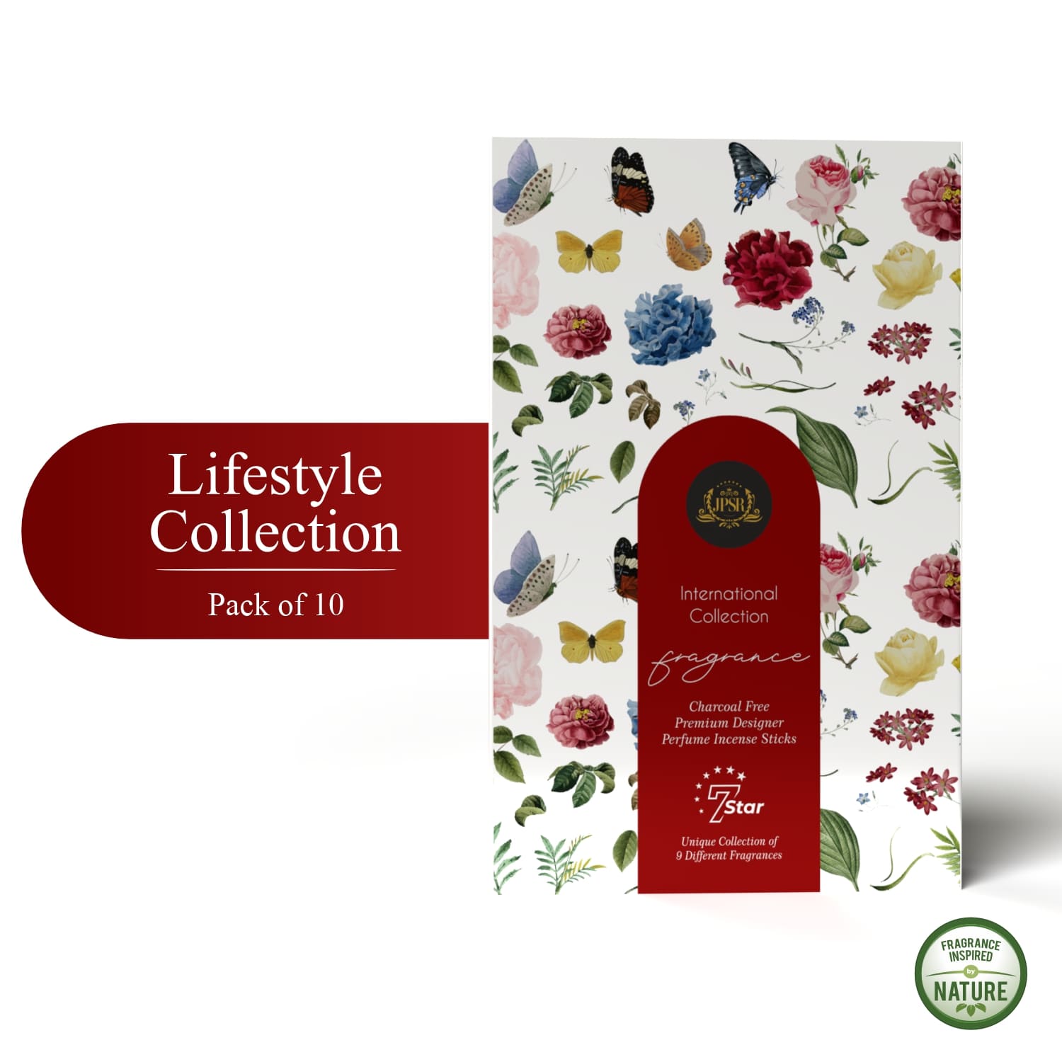 JPSR Prabhu Shriram Lifestyle International Perfumes Premium Incense Sticks Gift Box – Pack of 10 Perfumes