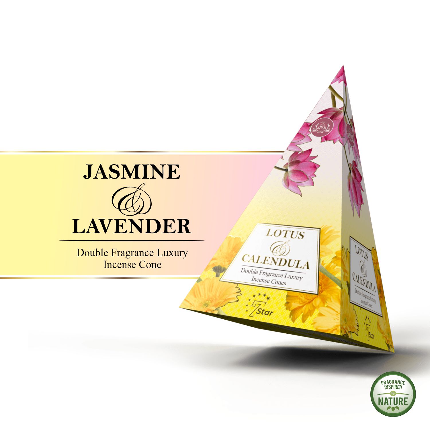JPSR Prabhu Shriram Lotus & Calendula Pyramid Luxury Incense Cones