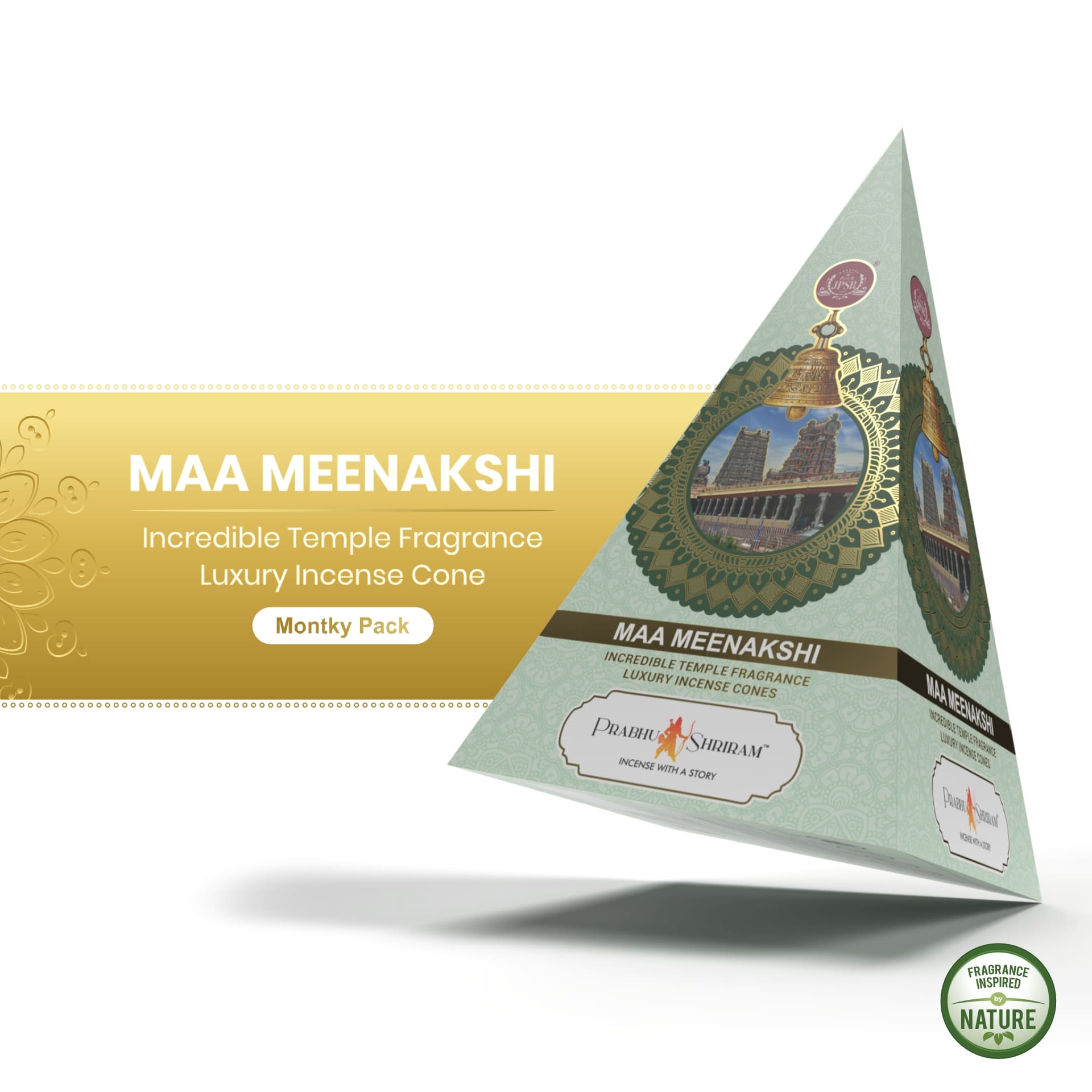 JPSR Prabhu Shriram Maa Meenakshi Pyramid Luxury Incense Cone
