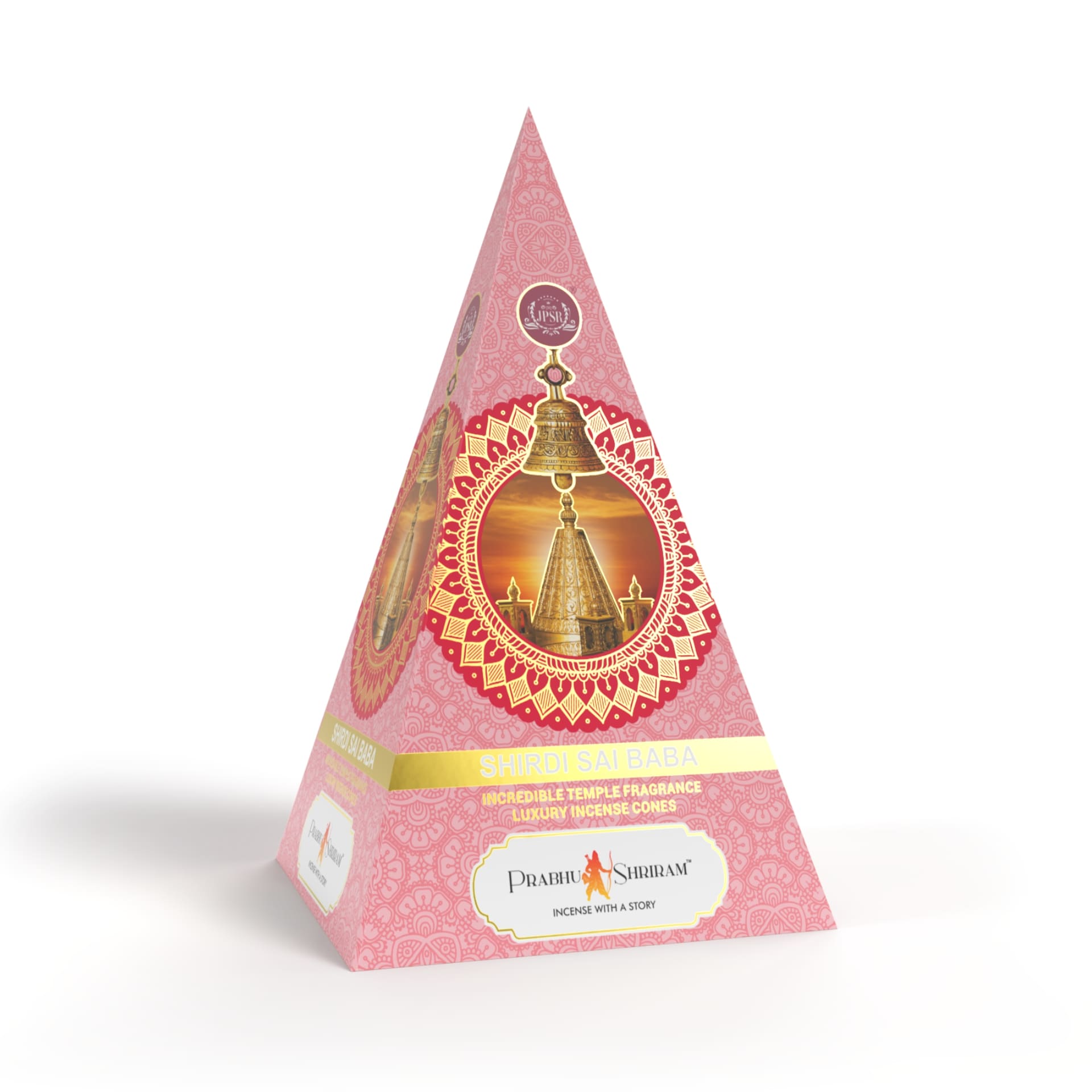 JPSR Prabhu Shriram Shirdi Sai Baba Pyramid luxury Incense Cone