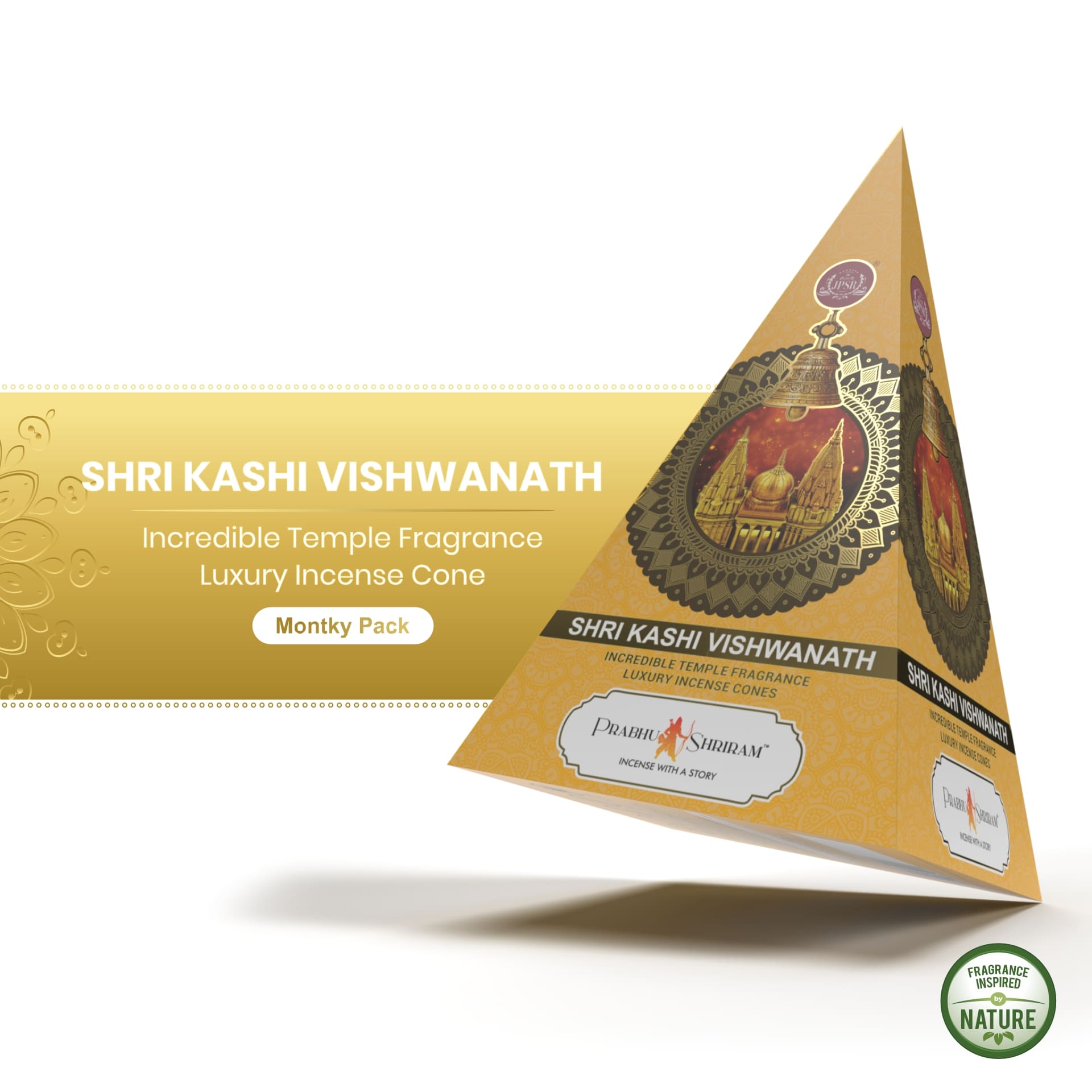 JPSR Prabhu Shriram Shri Kashi Vishwanath Pyramid Luxury Insence Cone