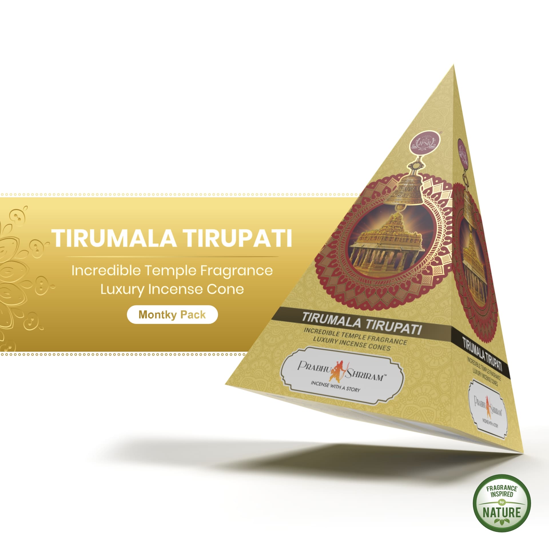 JPSR Prabhu ShriramTirumala Tirupati Pyramid Luxury Incense Cone
