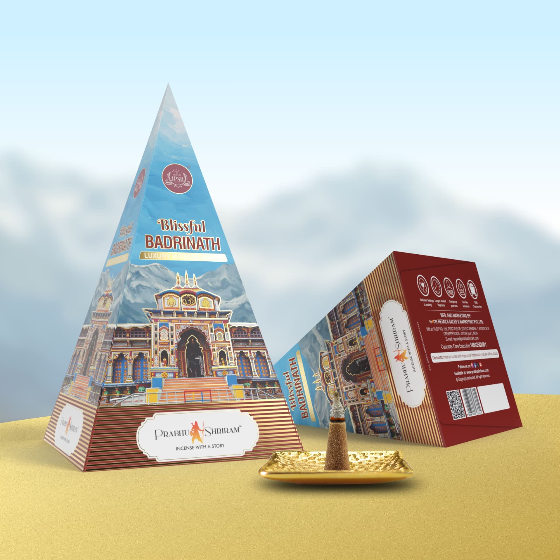 JPSR Prabhu Shriram Badrinath Pyramid Luxury Incense Cones