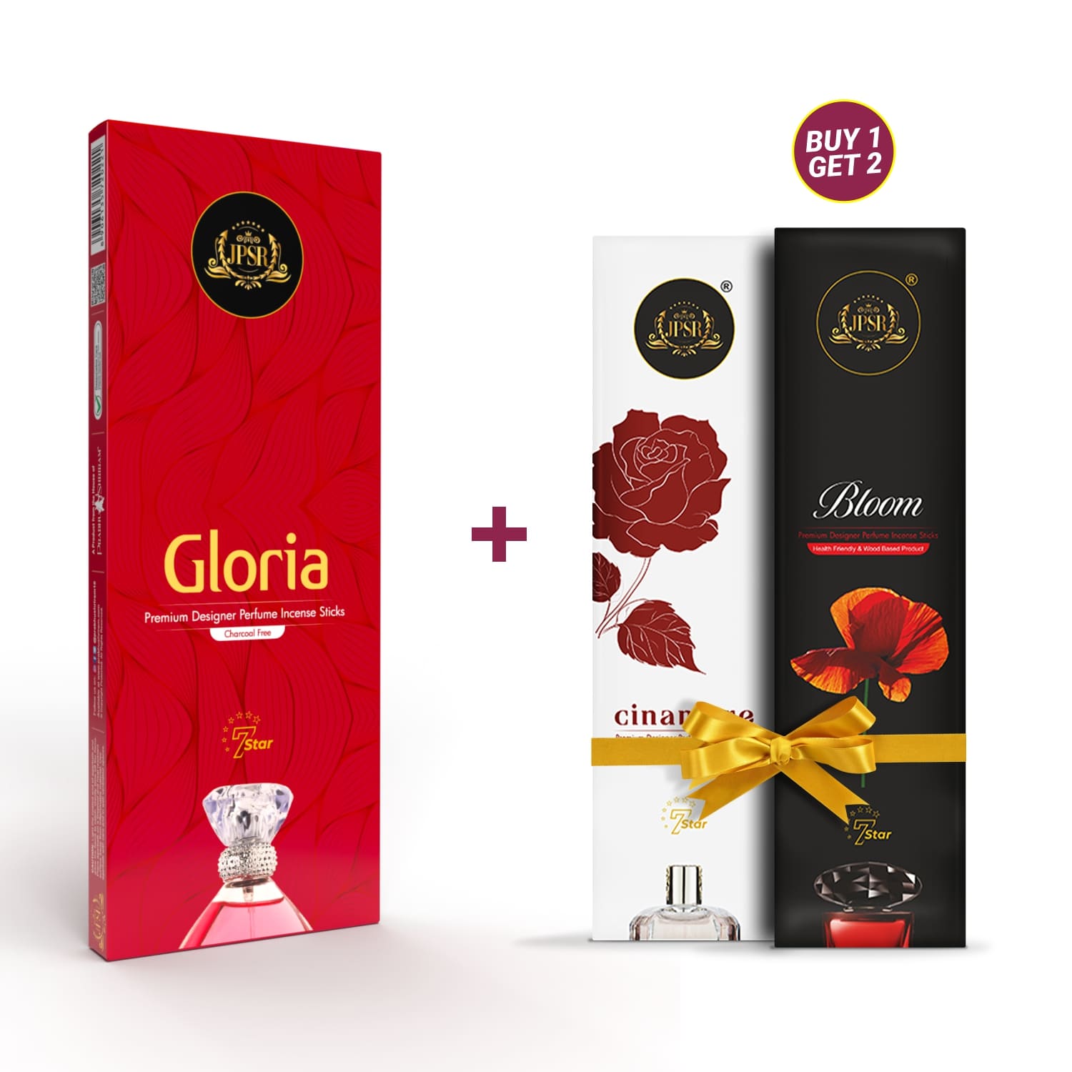 JPSR Prabhu Shriram Gloria International Perfume Incense Sticks| Buy1 - Get -2(Cinamore & Twist)
