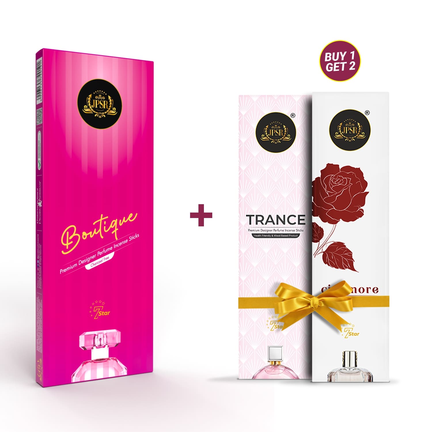 JPSR Prabhu Shriram Boutique International Perfume Incense Sticks| Buy1 - Get -2(Trance & Cinamore)