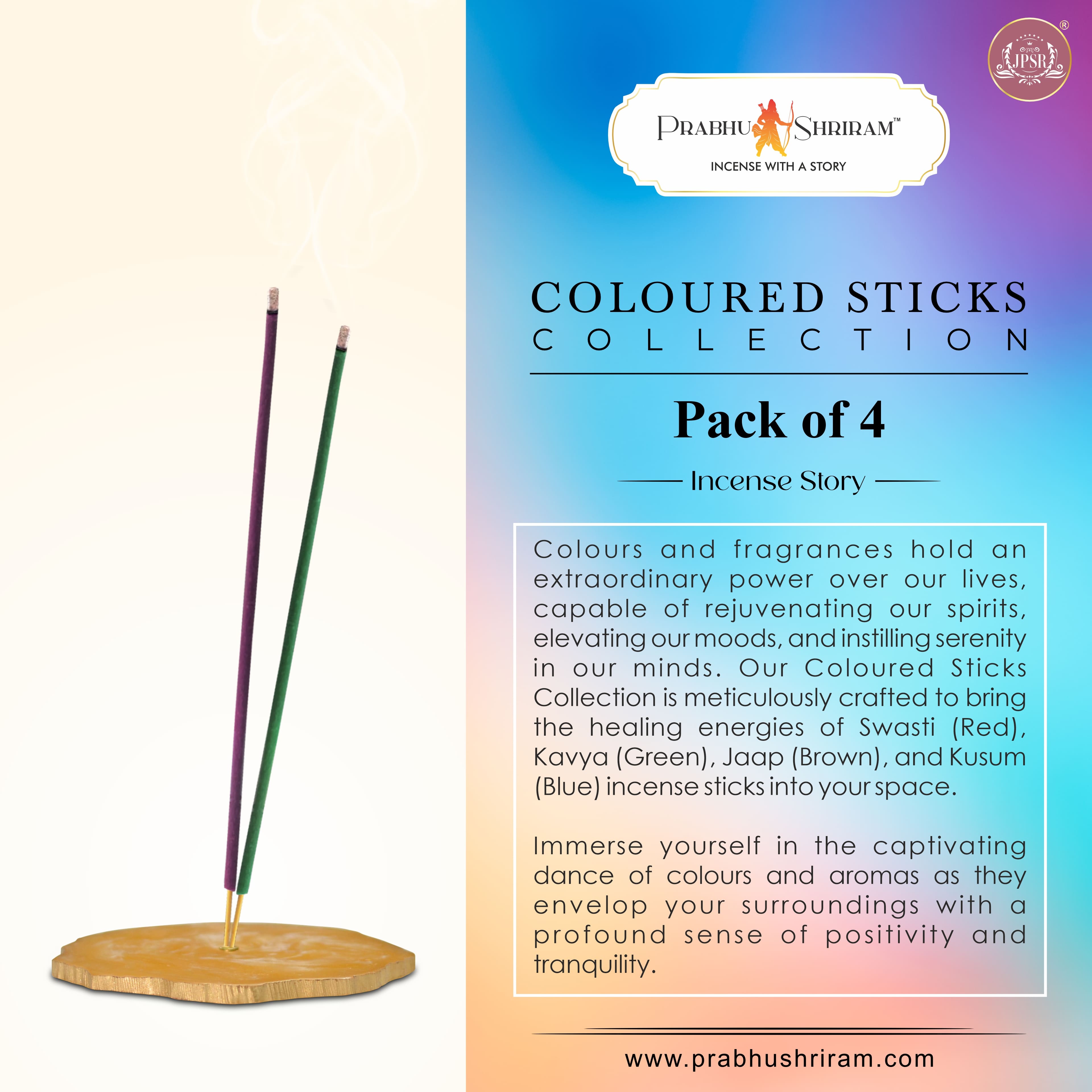 JPSR Coloured Collection Premium Incense Sticks