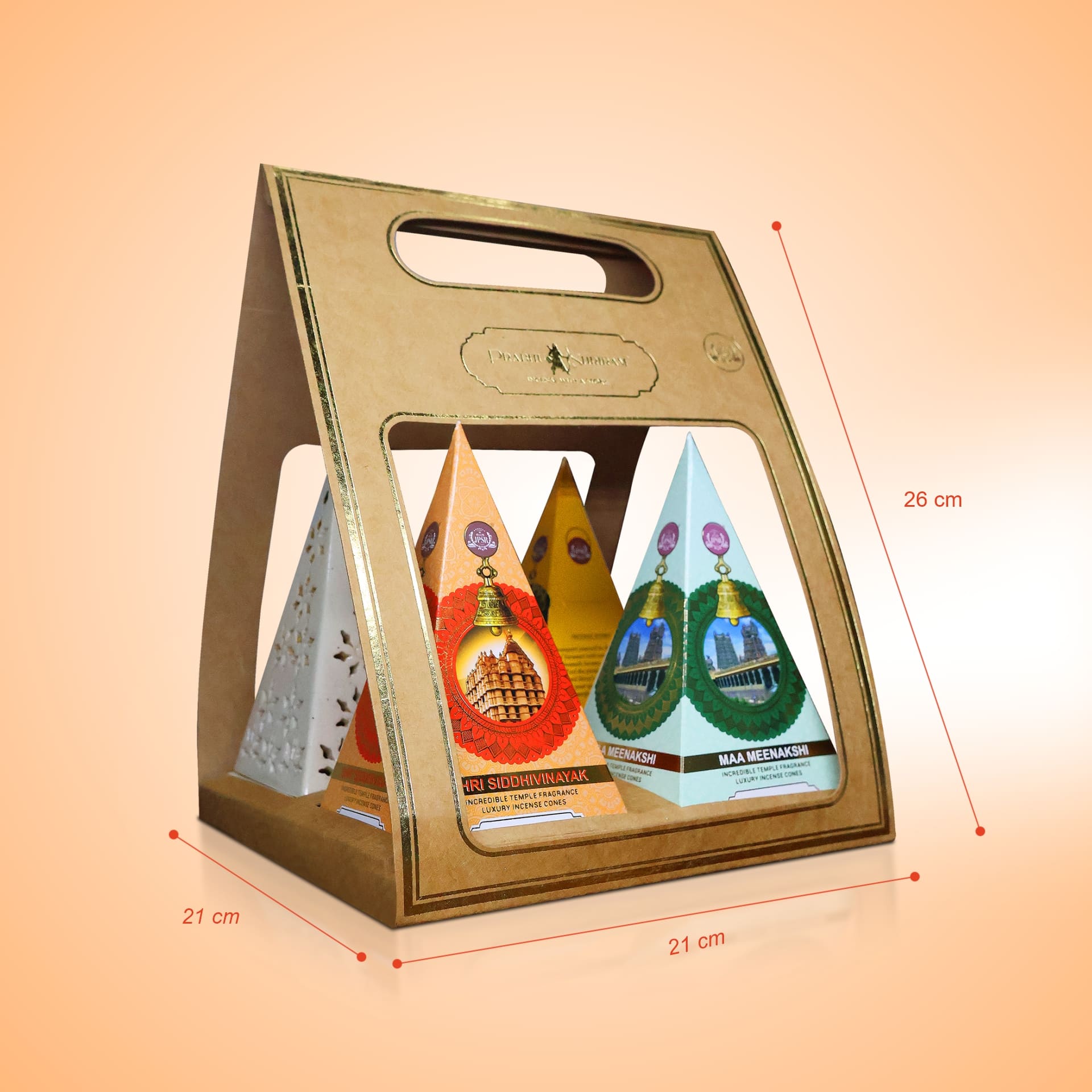 JPSR Prabhu Shriram Ganesh Chaturthi Collection — Exclusive Incense Cones Gift Set with Diffuser (Pack of 4)