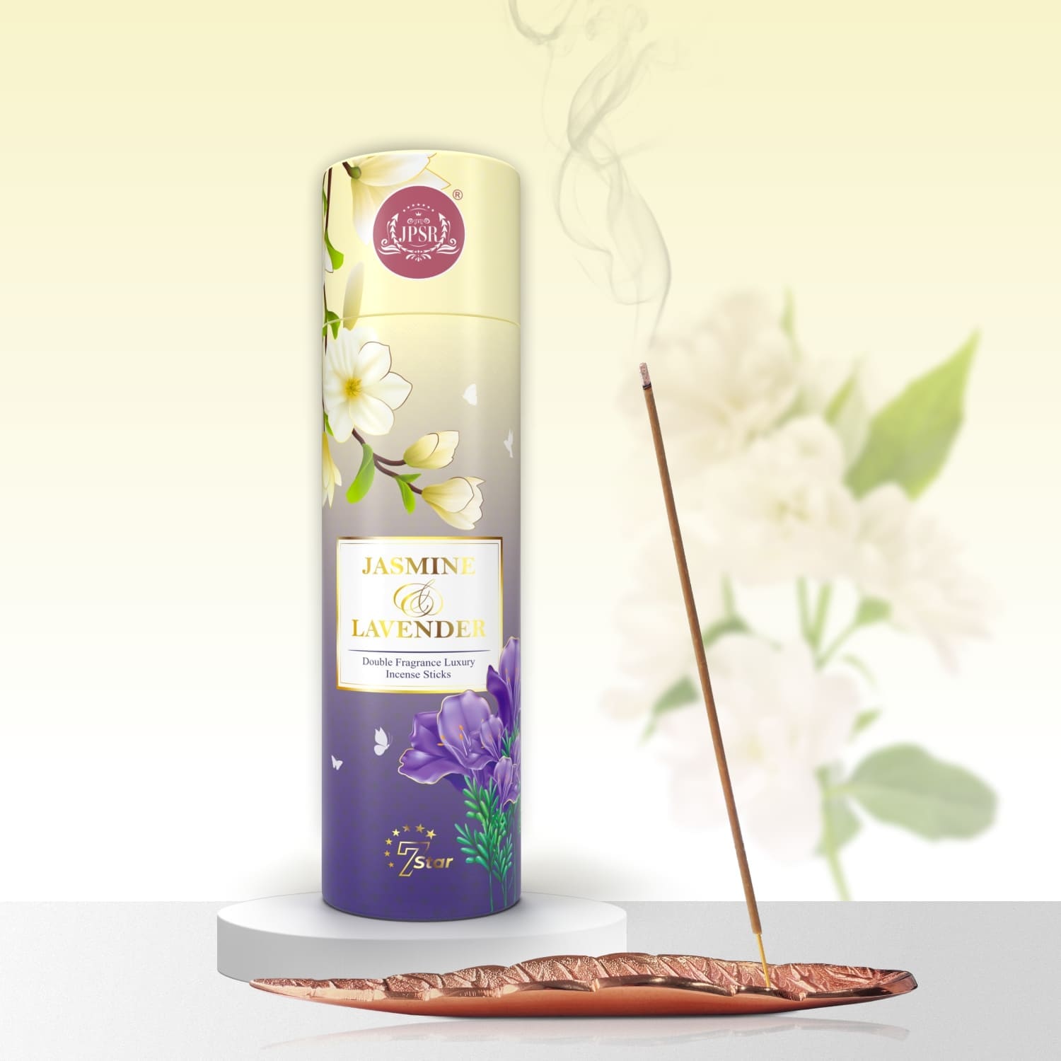 JPSR Flora Fusion Collection Jasmine & Lavender Luxury Double Fragrance Incense Sticks