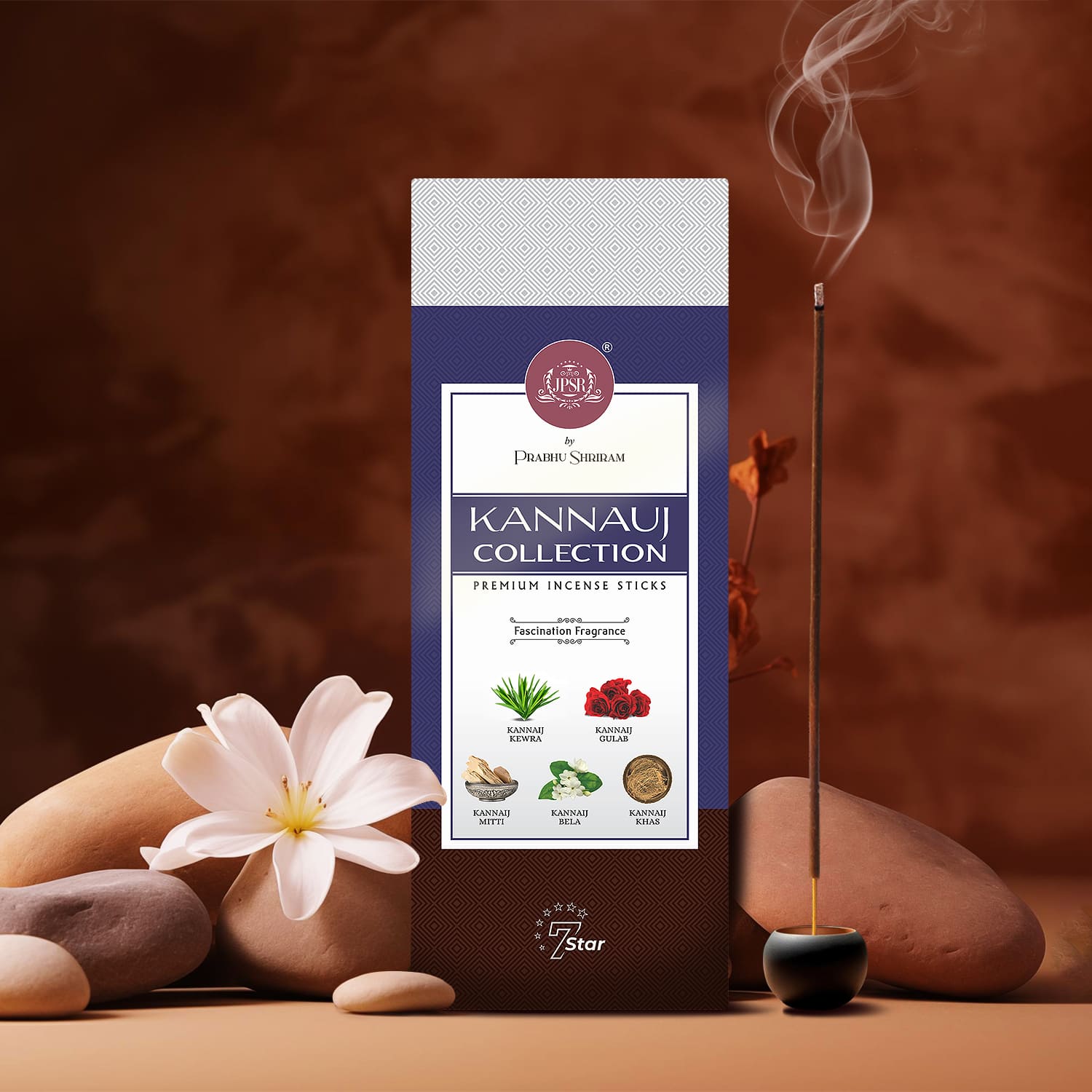 JPSR Kannauj Collection Premium Incense Sticks Gift Box – Set of 5