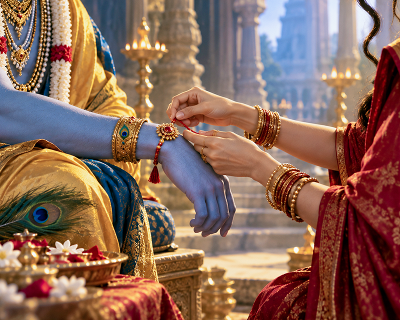 Krishna and Draupadi