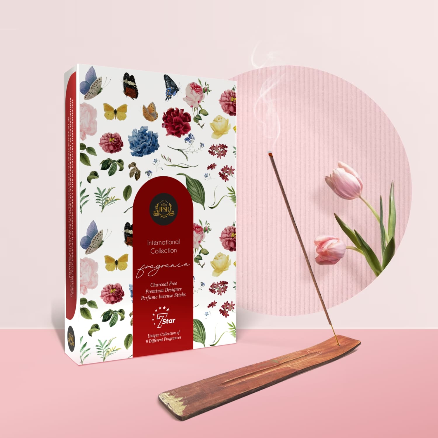 JPSR Prabhu Shriram Lifestyle International Perfumes Premium Incense Sticks Gift Box – Pack of 10 Perfumes