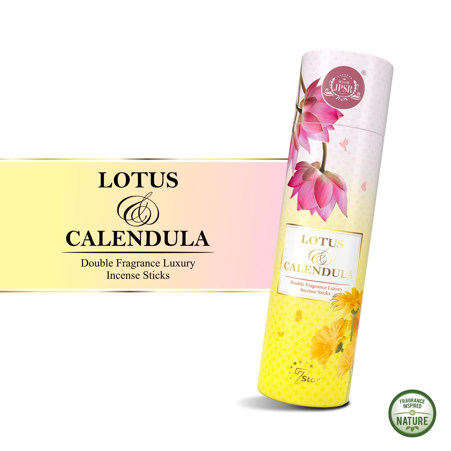 JPSR Flora Fusion Collection Lotus & Calendula Luxury Double Fragrance Incense Sticks