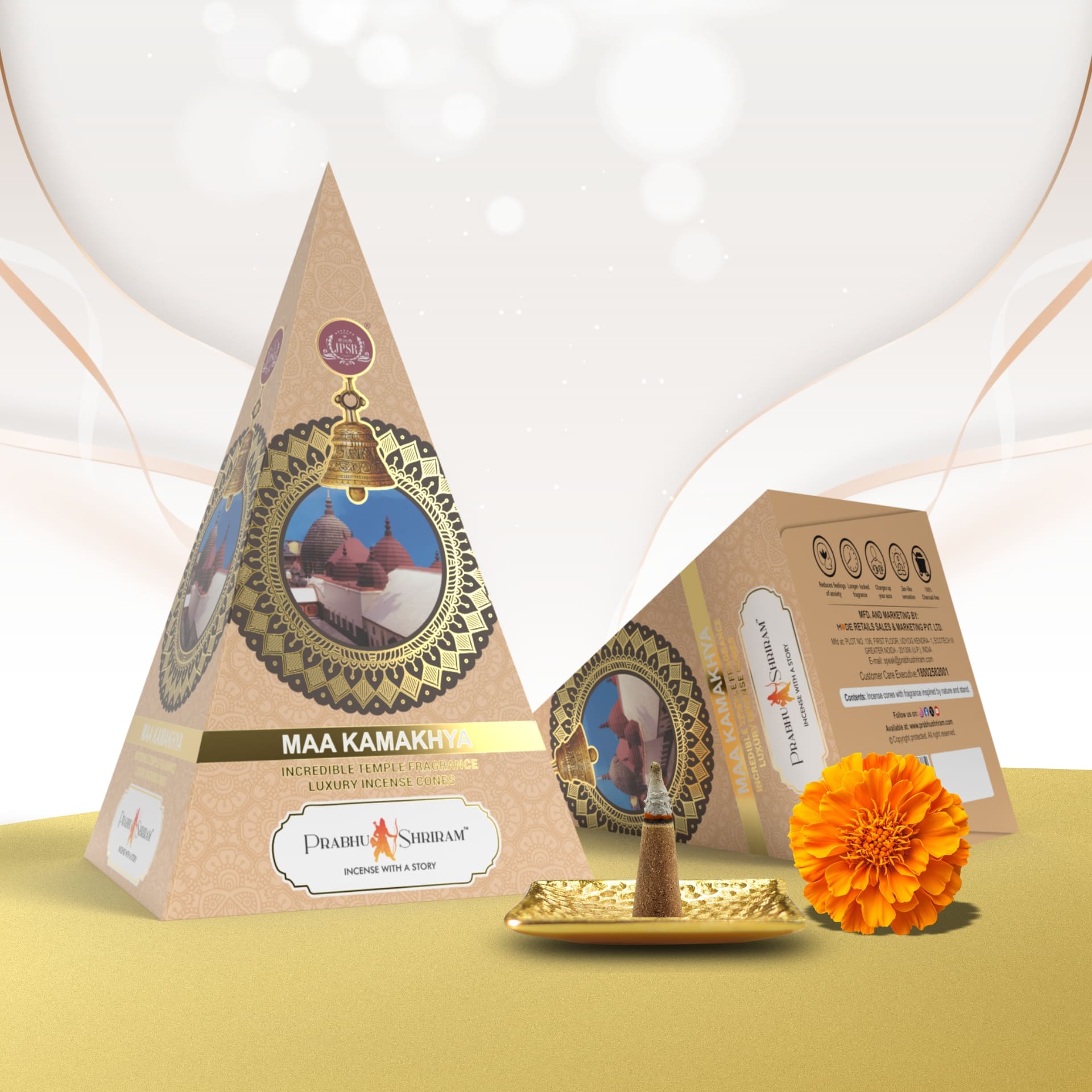 JPSR Prabhu Shriram Maa Kamakhya Pyramid Luxury Incense Cone