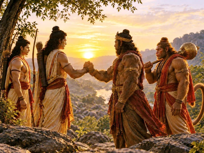 Meeting Hanuman and Sugriva