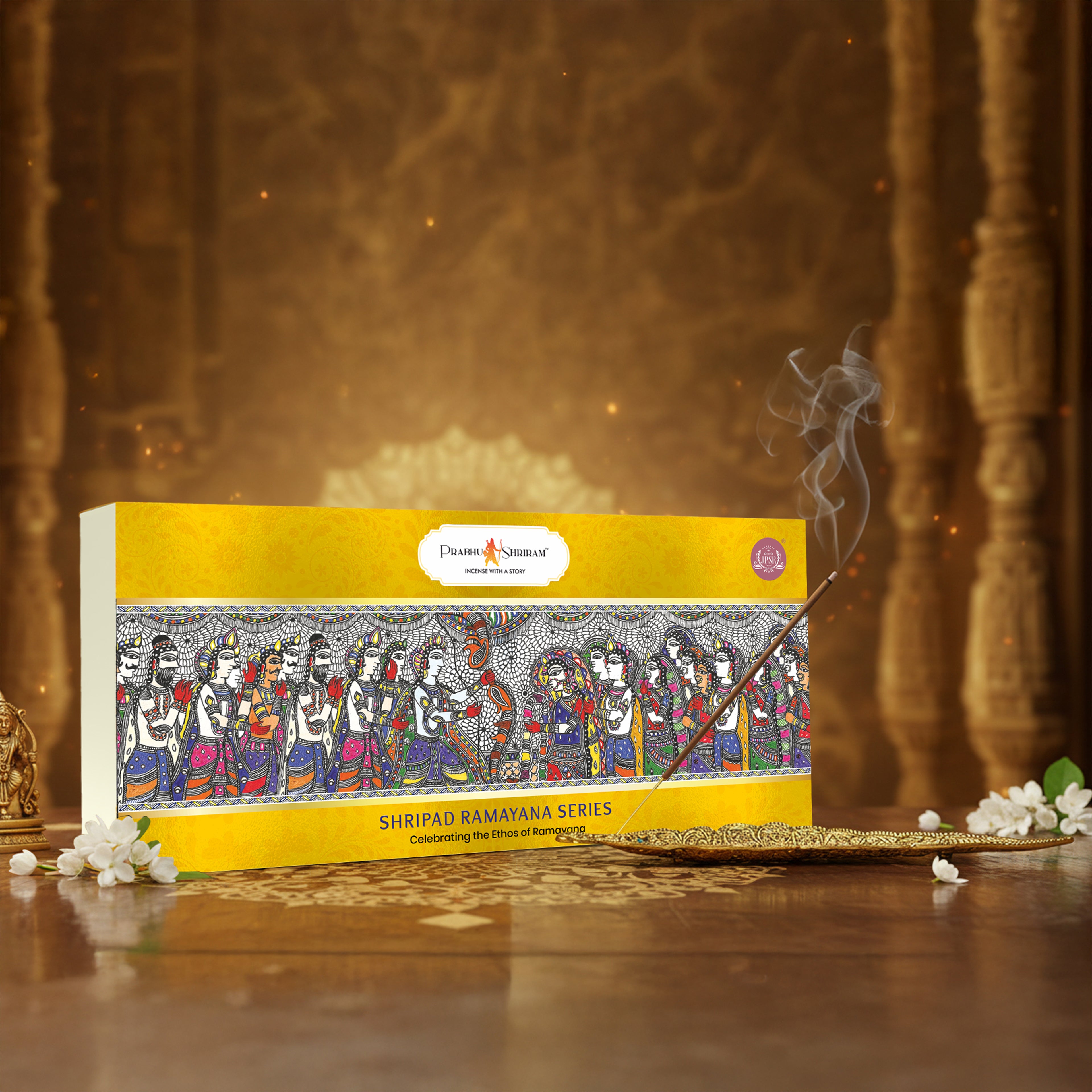 JPSR Prabhu Shriram Divine Shripad Ramayana Luxury Incense Stick Gift Box- Pack of 5