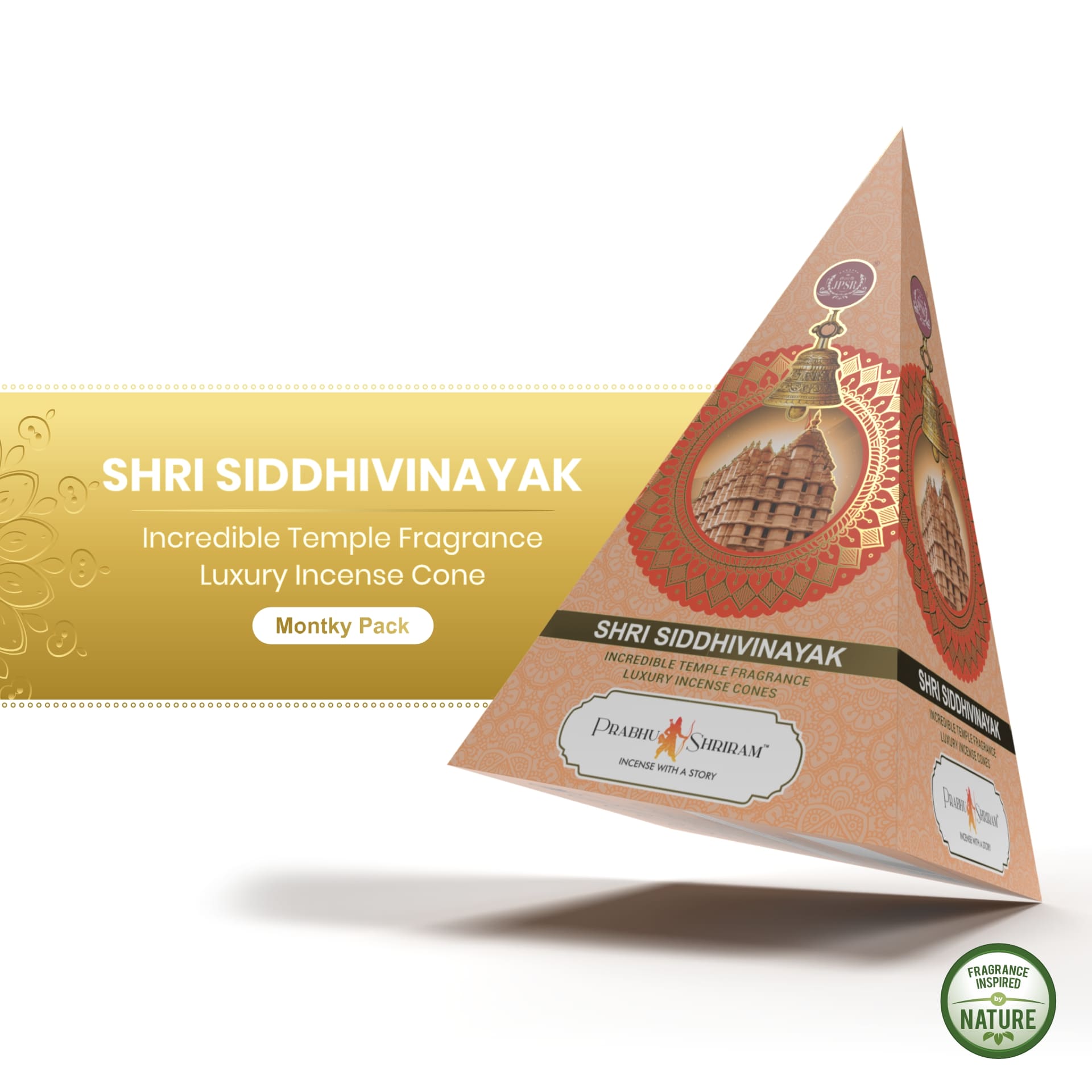 JPSR Prabhu Shriram Siddhivinayak Pyramid Luxury Incense Cone