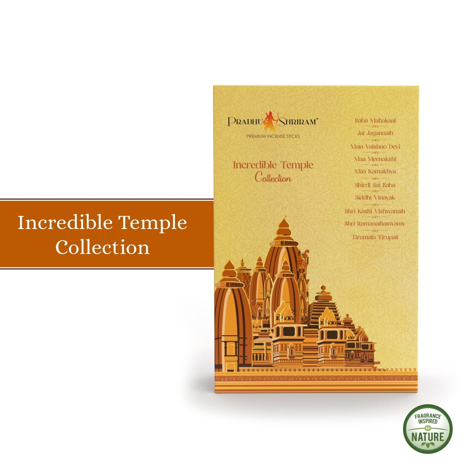 JPSR Prabhu Shriram Incredible Temple Premium Incense Sticks Gift Box – Pack of 10 Temple