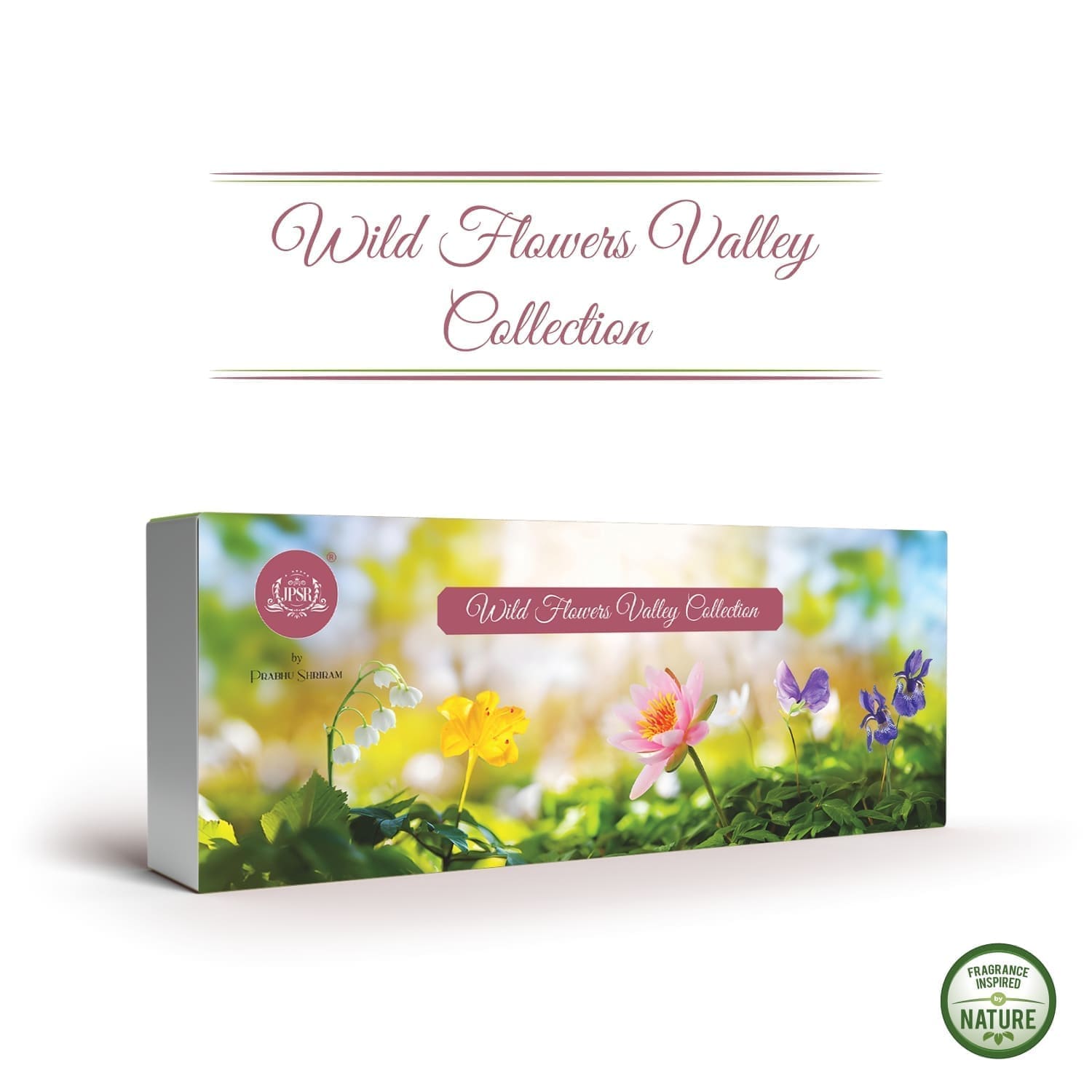 JPSR Wild Flower Valley Collection Premium Incense Sticks Gift Box – Set of 5