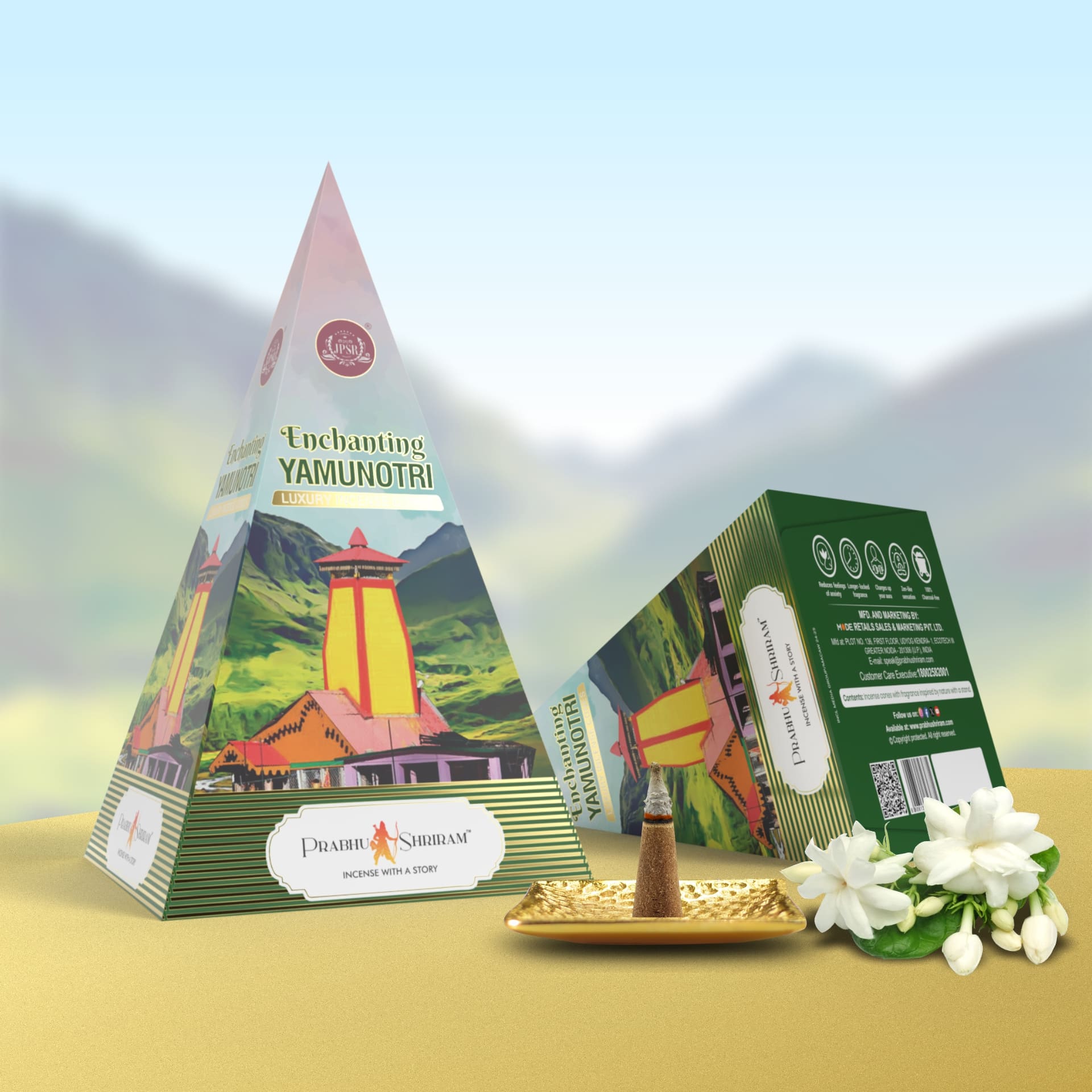 JPSR Prabhu Shriram Yamunotri Pyramid Luxury Incense Cones